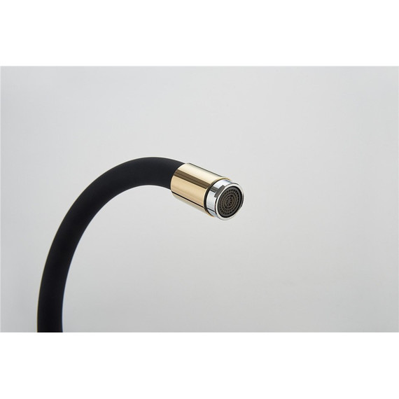 Смеситель для кухни Ledeme L4898-10, черный/хром - фото 4