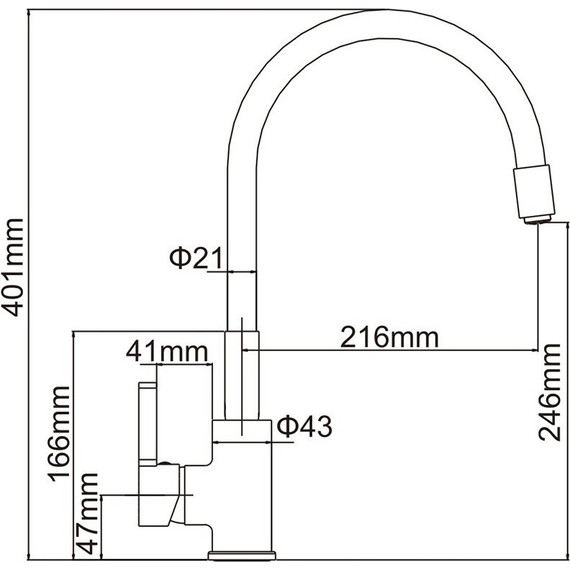 Смеситель для кухни Ledeme L4898-10, черный/хром - фото 6