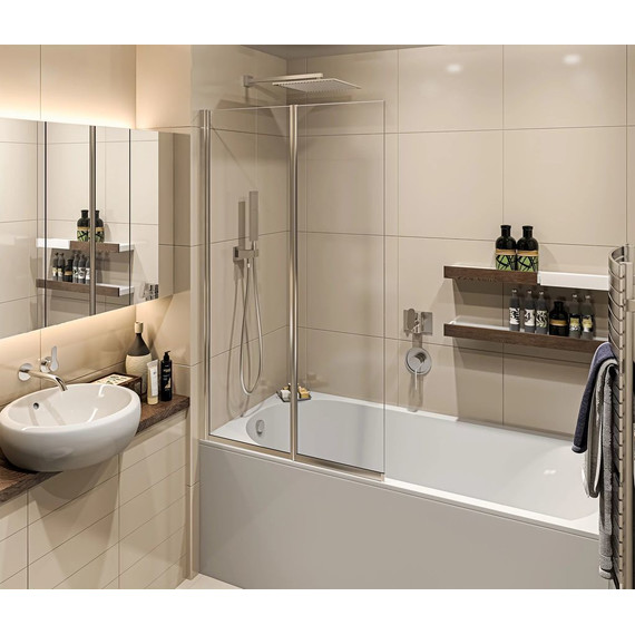 Шторка для ванны Bas Screen FO-80-C-CH 800х1400 мм, хром/прозрачное - фото 3