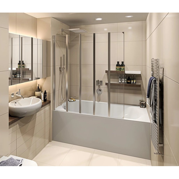 Шторка для ванны Bas Screen GR5-120-C-CH 1200х1400 мм, хром/прозрачное - фото 3