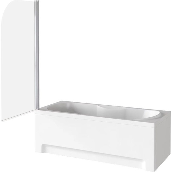 Шторка для ванны Bas Screen H-80-C-CH 800х1400 мм, хром/прозрачное - фото 2