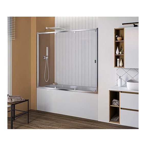 Шторка для ванны Bas Screen WTW-180-G-CH 1800х1400 мм, хром/матовое - фото 3