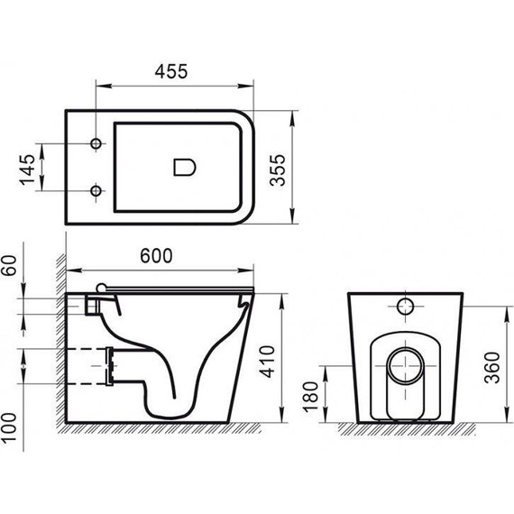 Унитаз приставной безободковый BelBagno Ardente-R BB003CBR - фото 7