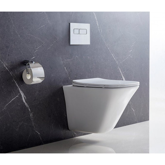 Унитаз подвесной безободковый BelBagno Marmi BB052CHR - фото, картинка 8 Унитаз подвесной безободковый BelBagno Marmi BB052CHR - фото 8