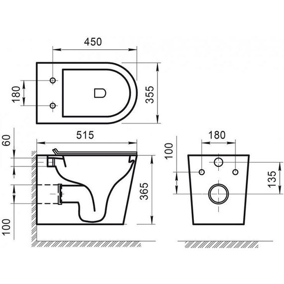Унитаз подвесной безободковый BelBagno Flay-R BB053CHR - фото, картинка 7 Унитаз подвесной безободковый BelBagno Flay-R BB053CHR - фото 7