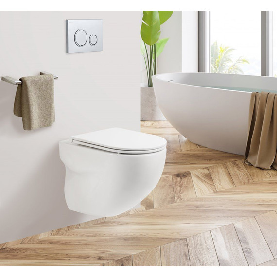 Унитаз подвесной безободковый BelBagno Onda BB066CHR - фото, картинка 6 Унитаз подвесной безободковый BelBagno Onda BB066CHR - фото 6