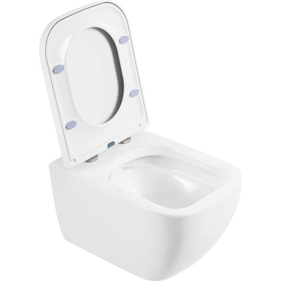 Унитаз подвесной безободковый BelBagno Alpina BB10100CHR с крышкой микролифт BB309SC - фото, картинка 3 Унитаз подвесной безободковый BelBagno Alpina BB10100CHR с крышкой микролифт BB309SC - фото 3