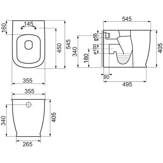 Унитаз приставной BelBagno Prado BB10150CB - фото, картинка 6 Унитаз приставной BelBagno Prado BB10150CB - фото 6