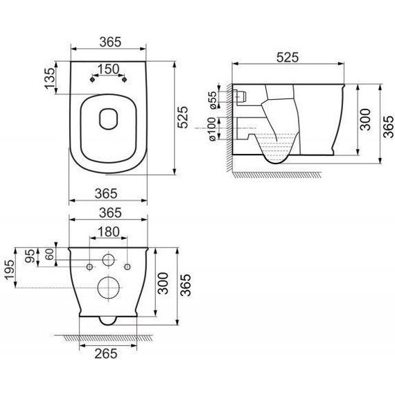 Унитаз подвесной безободковый BelBagno Prado BB10150CH - фото, картинка 7 Унитаз подвесной безободковый BelBagno Prado BB10150CH - фото 7