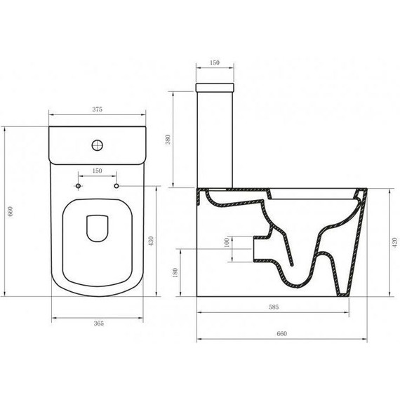 Унитаз-компакт безободковый BelBagno Albano BB120CPR - фото 6