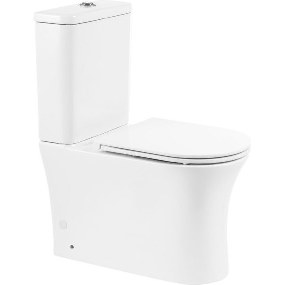Унитаз-компакт безободковый BelBagno Ancona BB1224CPR-P - фото 