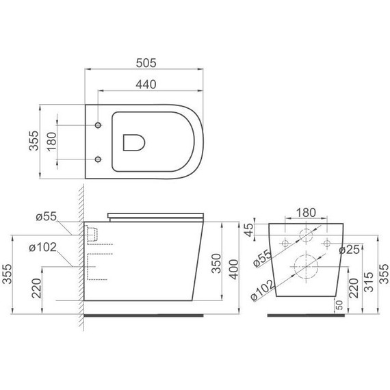 Унитаз подвесной безободковый BelBagno Veneto BB132CHR - фото, картинка 11 Унитаз подвесной безободковый BelBagno Veneto BB132CHR - фото 11