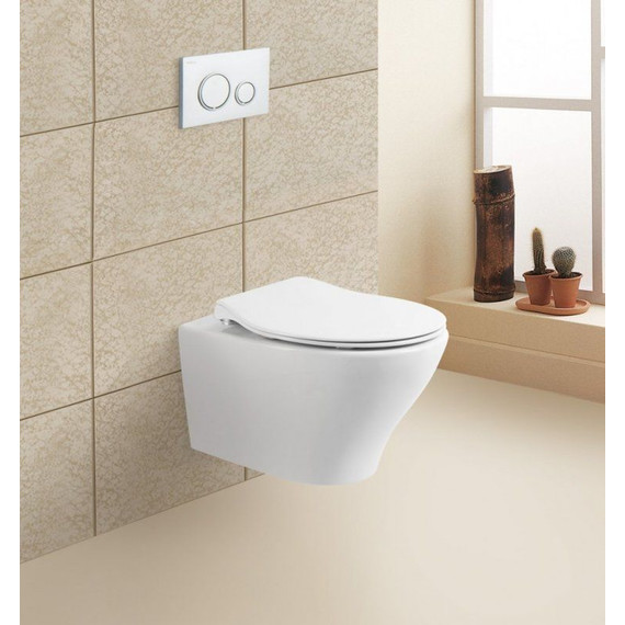 Унитаз подвесной безободковый BelBagno Acqua BB340CHR - фото 8
