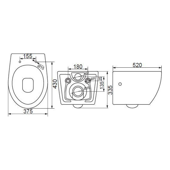 Унитаз подвесной BelBagno Prospero BB507B - фото, картинка 17 Унитаз подвесной BelBagno Prospero BB507B - фото 17