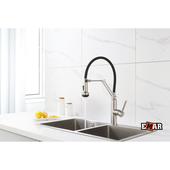 Смеситель для кухни Emar ЕСВ 7012, сатин - фото 7