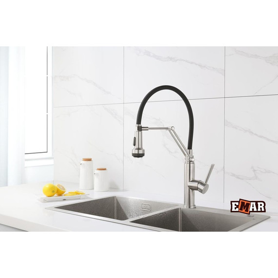 Смеситель для кухни Emar ЕСВ 7012, сатин - фото 9