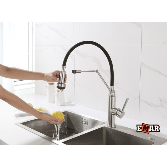 Смеситель для кухни Emar ЕСВ 7012, сатин - фото 10