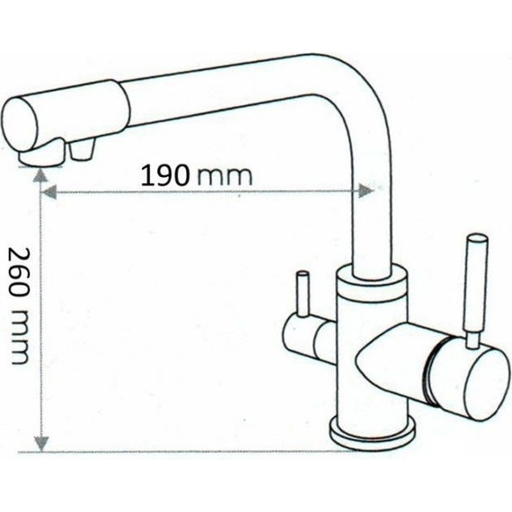 Смеситель для кухни Emar ECB-3003 PVD, Dark, Цвет производителя: Dark - фото 2