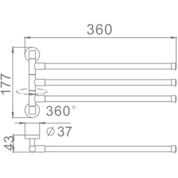 Держатель для полотенца Haiba HB113 - фото 2