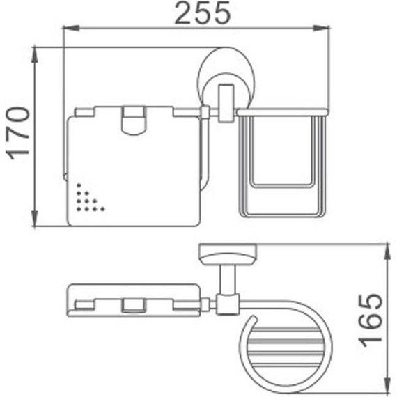 Держатель для туалетной бумаги и дезодоранта Haiba HB1603-1 - фото, картинка 2 Держатель для туалетной бумаги и дезодоранта Haiba HB1603-1 - фото 2