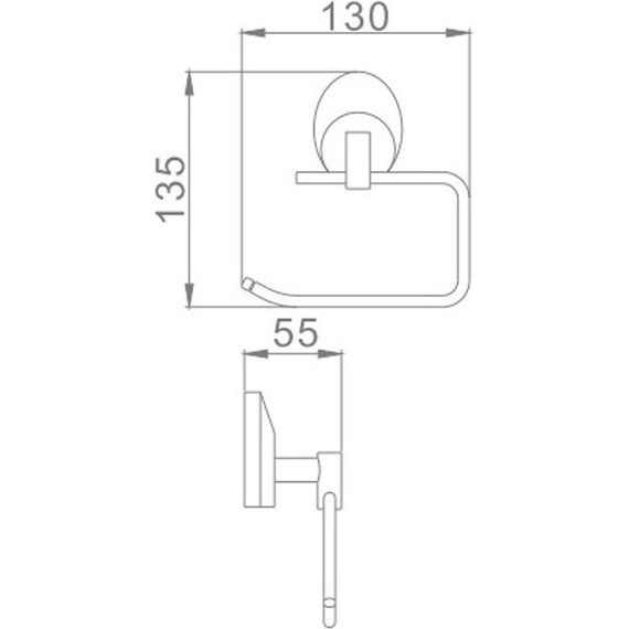 Держатель для туалетной бумаги Haiba HB1603-3 - фото, картинка 2 Держатель для туалетной бумаги Haiba HB1603-3 - фото 2