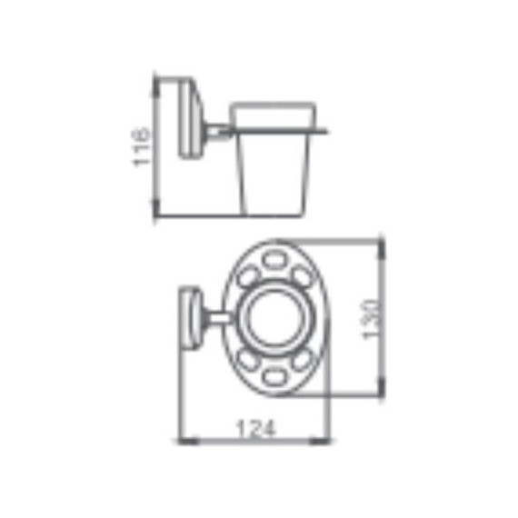 Стакан для зубных щеток Haiba HB1606-1 - фото 2