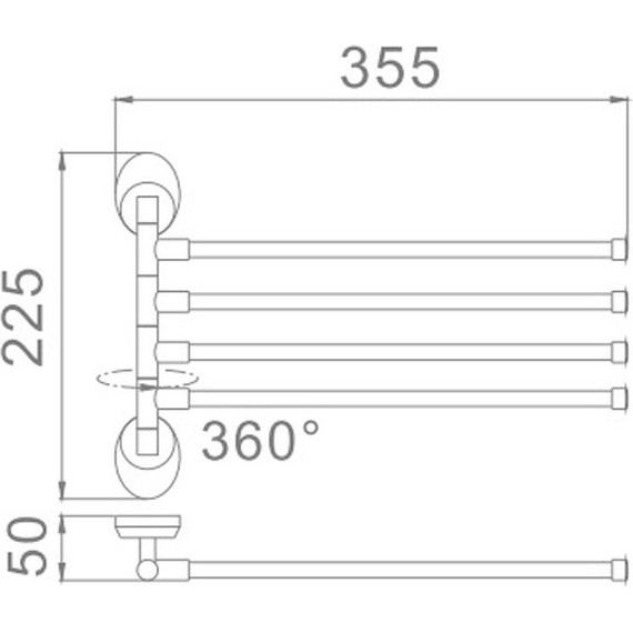 Держатель для полотенца Haiba HB1614 - фото 2