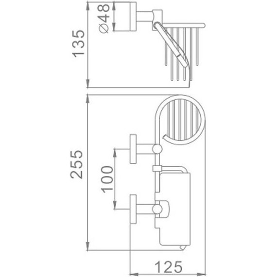 Держатель для туалетной бумаги и дезодоранта Haiba HB1703-1 - фото, картинка 2 Держатель для туалетной бумаги и дезодоранта Haiba HB1703-1 - фото 2