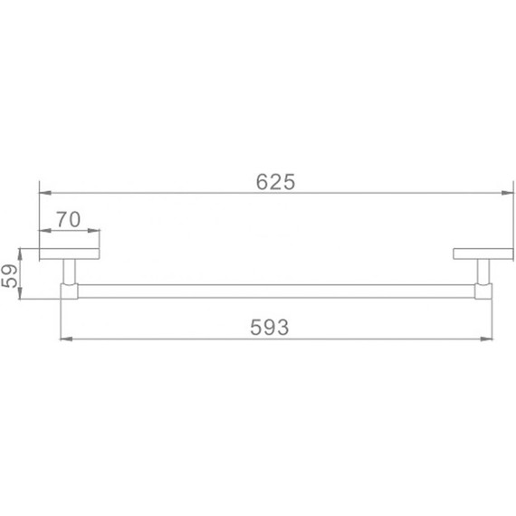 Полотенцедержатель Haiba 55 см HB1901 - фото 2