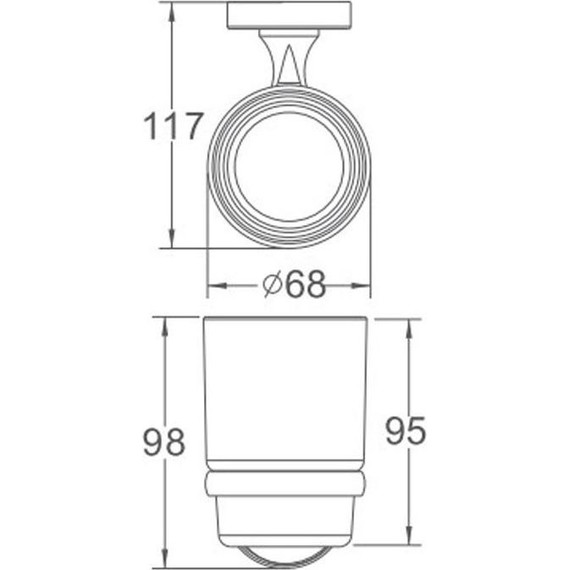 Стакан для зубных щеток Haiba HB1906-1 - фото 2