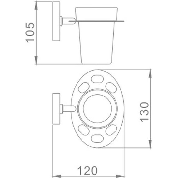 Стакан для зубных щеток Haiba HB1906 - фото 2