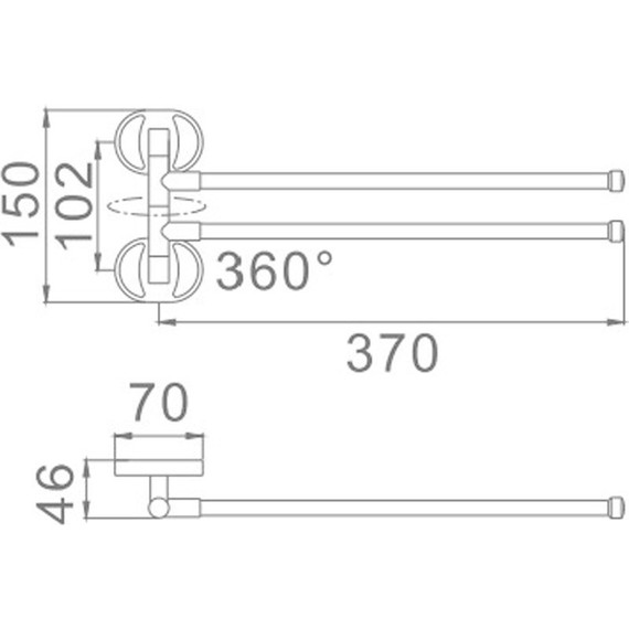 Держатель для полотенца Haiba HB1912 - фото 2