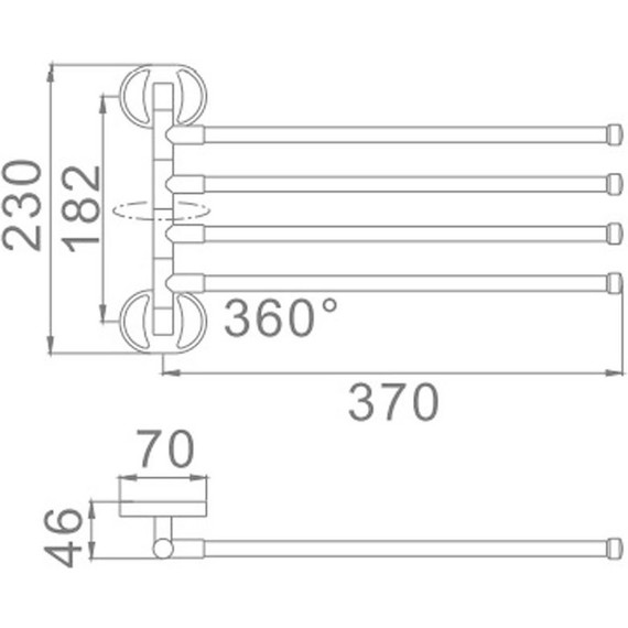 Держатель для полотенца Haiba HB1914 - фото 2
