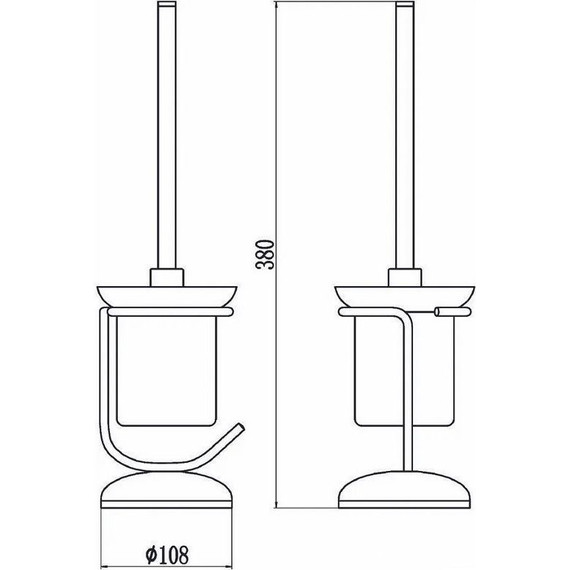 Ёршик для унитаза напольный Haiba HB910 - фото 2