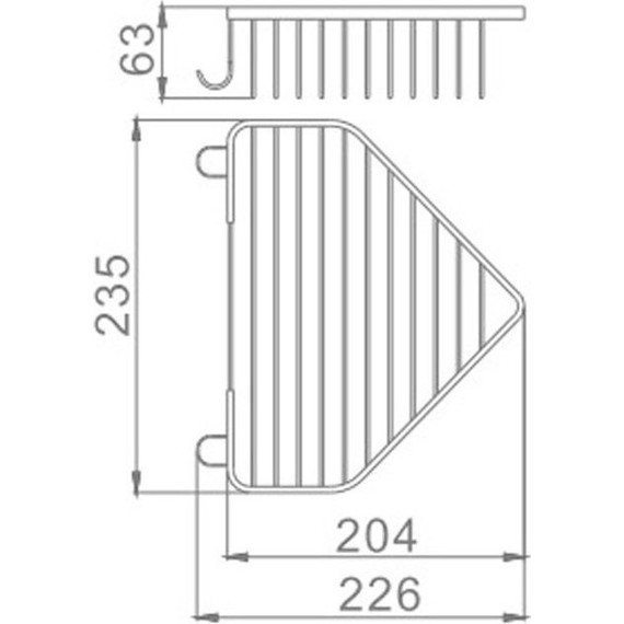 Полка угловая Haiba HB335 - фото, картинка 2 Полка угловая Haiba HB335 - фото 2