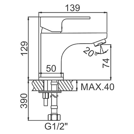 Смеситель для раковины Ledeme L1003 - фото 8
