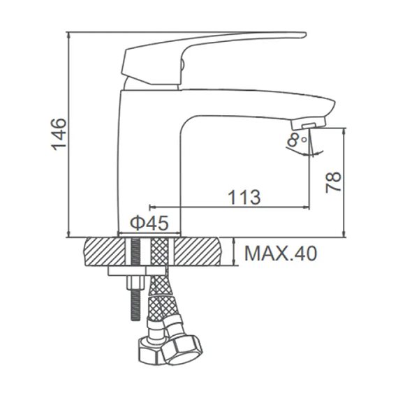 Смеситель для раковины Ledeme L1072 - фото 3