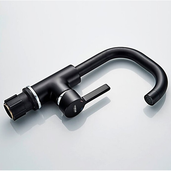 Смеситель для раковины Ledeme L1099B, черный - фото 4