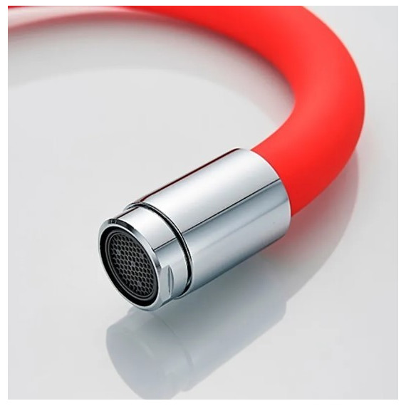 Смеситель для раковины Ledeme L1399-1 красный/хром - фото 5