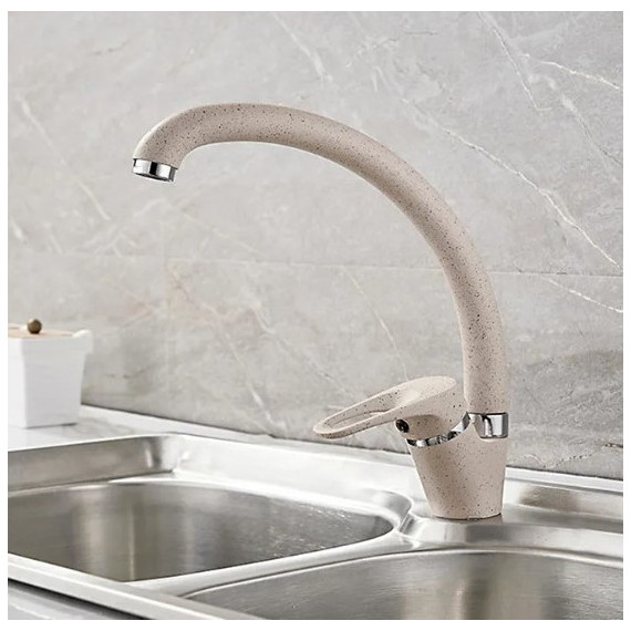 Смеситель для кухни Ledeme L5913K, бежевый - фото 3