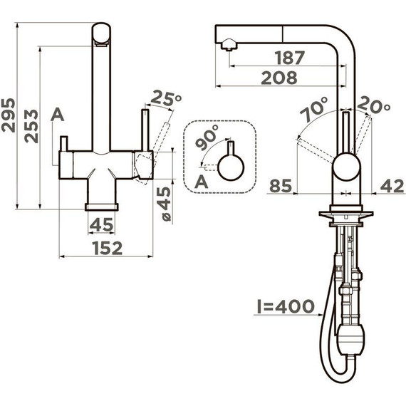 Смеситель для кухни Omoikiri Takamatsu-S GB 4994358 - фото 3