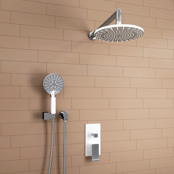 Душевая система для душа WasserKraft A16067WHITE, белый/хром - фото 8