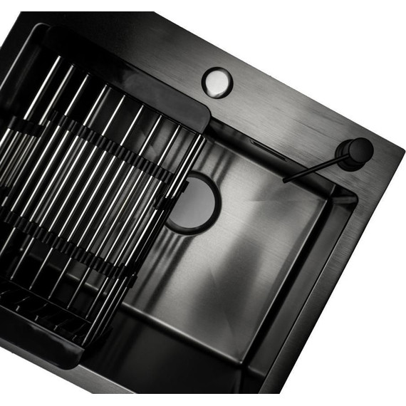 Коландер для кухонной мойки Gerhans K30300B, графит - фото 3