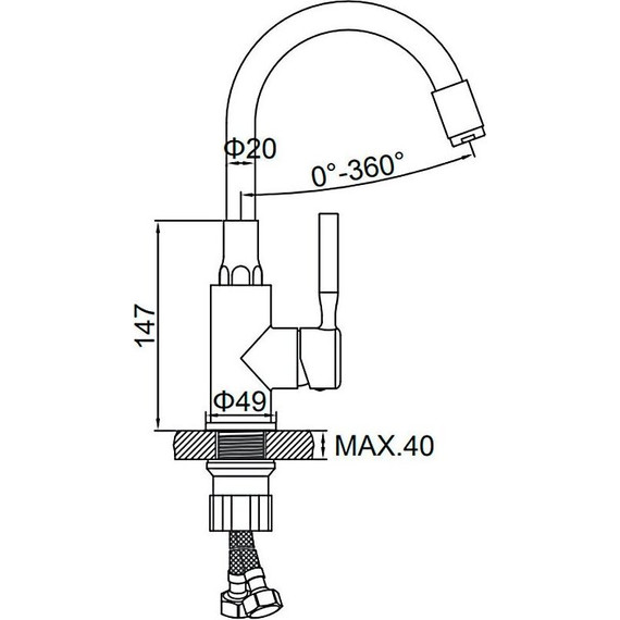 Смеситель для раковины Ledeme L1399-5 зеленый/хром - фото 2
