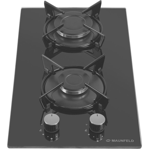 Газовая варочная поверхность Maunfeld EGHG.32.1EB/G Domino (чёрное стекло) - фото, картинка 4 Газовая варочная поверхность Maunfeld EGHG.32.1EB/G Domino (чёрное стекло) - фото 4