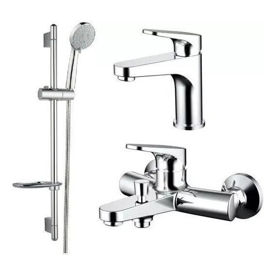 Набор смесителей 3 в 1 для ванны Bravat Eler - фото 