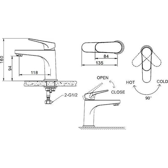 Набор смесителей 3 в 1 для ванны Bravat Eler - фото 5