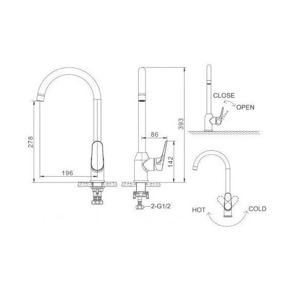 Набор смесителей 4 в 1 для душа Bravat Eler - фото 7