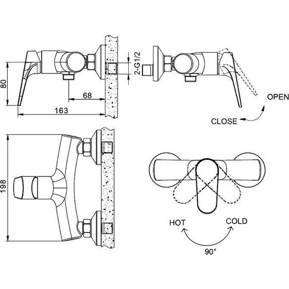 Набор смесителей 4 в 1 для душа Bravat Eler - фото 8