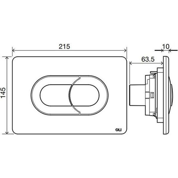 Кнопка смыва Oli Salina (пневматическая) 640081, белый - фото, картинка 2 Кнопка смыва Oli Salina (пневматическая) 640081, белый - фото 2